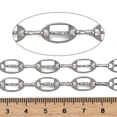 304 Stainless Steel Oval Link Chains CHS-C017-10P-1