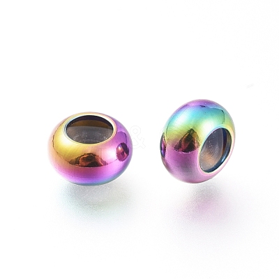 PVD Vacuum Plating 202 Stainless Steel Beads STAS-F148-6mm-07M-1