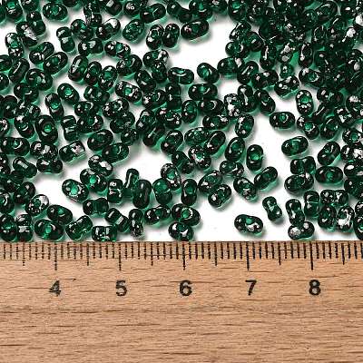 Spray Painted Glass Seed Beads SEED-F005-10A-01-1
