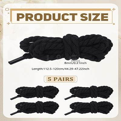 5 Pairs Cotton Shoelaces FIND-LP0008-70-1