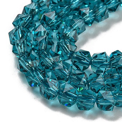 Electroplate Glass Beads Strands GLAA-Q105-02-11-1