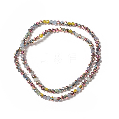 Electroplated Glass Beads Strands GLAA-G097-02C-01-1