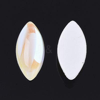 Transparent K9 Glass Cabochons GGLA-S048-5x10-001MI-1