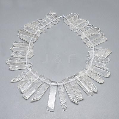 Natural Quartz Crystal Beads Strands G-S318-29-1