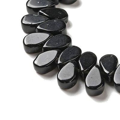 Natural Black Mahogany Obsidian Beads Strands G-B064-B53-1