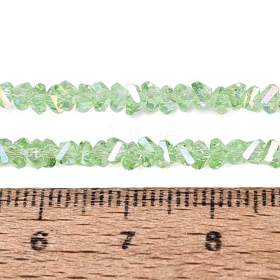 Electroplate Transparent Glass Beads Strands EGLA-Q139-01A-A18-1