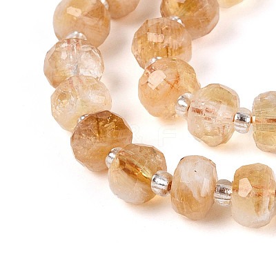 Heated Natural Citrine Beads Strands G-N327-08A-10-1