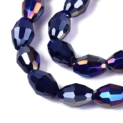Electroplate Transparent Glass Beads Strands GL-N002-01A-A20-1