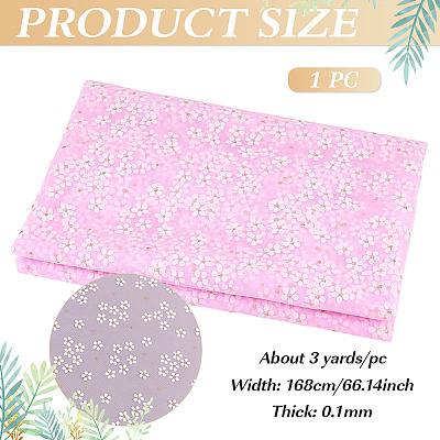 Polyester Flower Pattern Fabric DIY-WH0591-147B-1