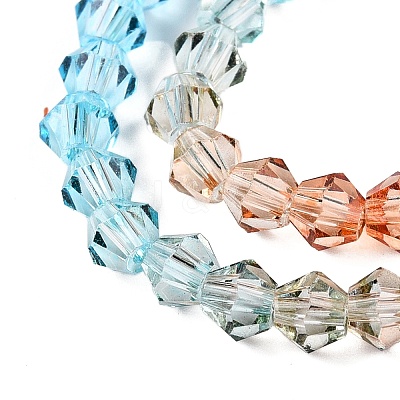 Gradient Color Baking Paint Glass Bead Strands X1-DGLA-A039-T4mm-A016-1