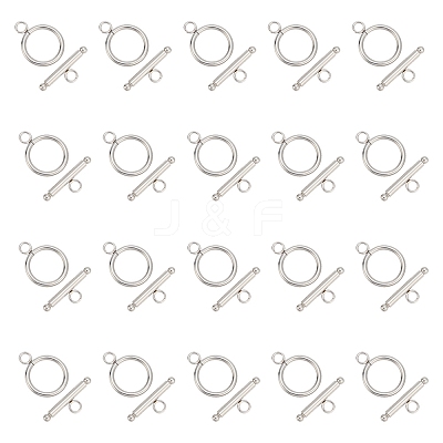 Tarnish Resistant 304 Stainless Steel Toggle Clasps X-STAS-K148-01P-1