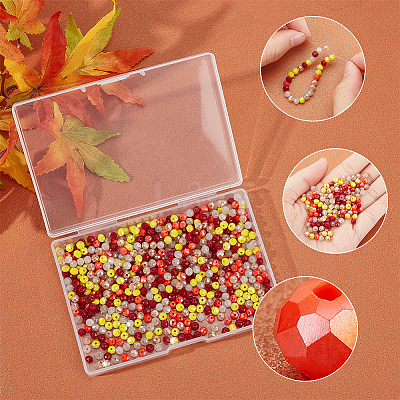 10 Strands Glass Beads Strands EGLA-BBC0001-01D-1