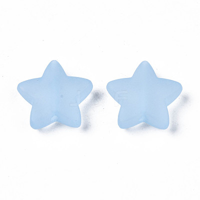Transparent Frosted Acrylic  Beads X-FACR-N002-01A-1
