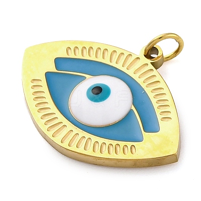 Ion Plating(IP) 304 Stainless Steel Enamel Pendants STAS-Z104-12G-02-1
