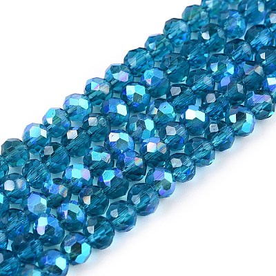 Electroplate Glass Beads Strands EGLA-A044-T3mm-L27-1