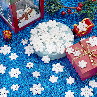 80Pcs 4 Styles Christmas Theme Resin Cabochons RESI-SC0003-42-1