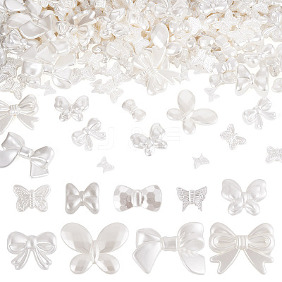 332Pcs 9 Styles ABS Plastic Imitation Pearl Beads KY-TA0001-50-1