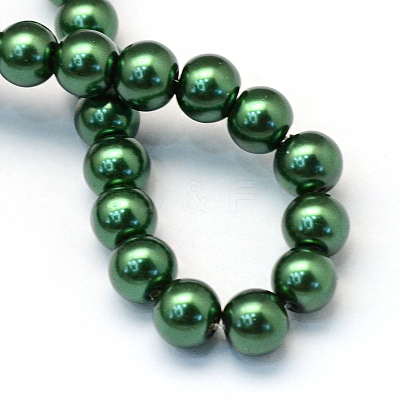 Baking Paint Glass Pearl Round Bead Strands X-HY-Q003-10mm-75-1