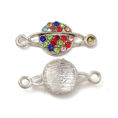 Alloy Connector Charms with Colorful Rhinestone FIND-H039-73P-1