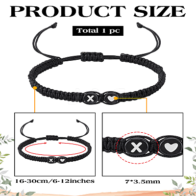 1Pc Adjustable Nylon Cord Braided Bracelets for Women Men BJEW-LP0001-31A-X-1