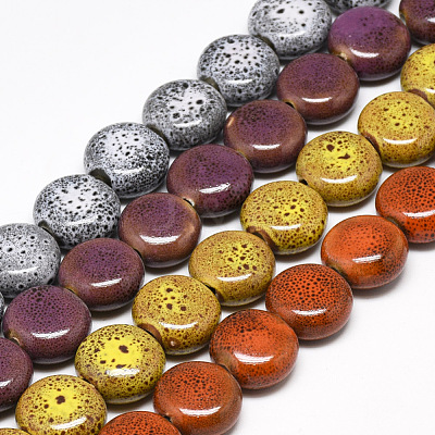 Handmade Porcelain Beads PORC-S496-F-14mm-1