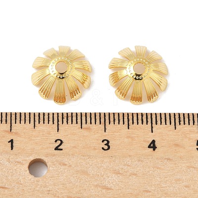 Brass Bead Caps KK-V015-11G-01-1