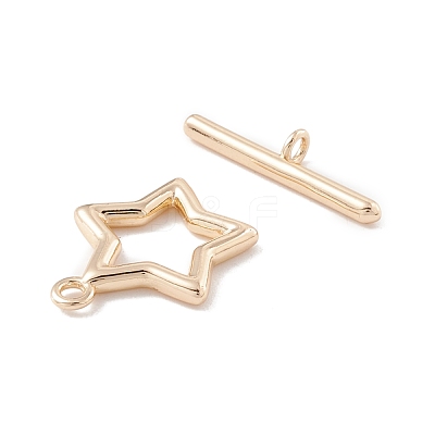 Brass Toggle Clasps KK-H429-02LG-1