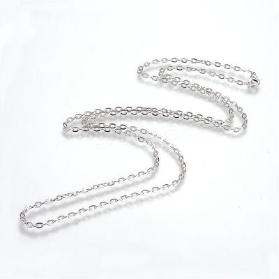 Iron Cable Chains Necklace Making MAK-R013-60cm-P-1