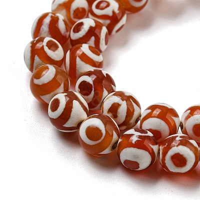 Tibetan Style dZi Beads Strands G-P526-D04-01-1