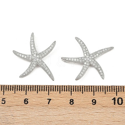 Brass Micro Pave Clear Cubic Zirconia Pendants KK-G535-02A-P-1