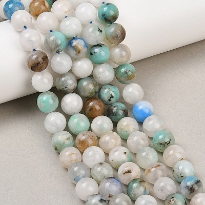 Natural Azurite Beads Strands G-L647-A01-10mm-1