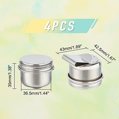 340 Stainless Steel Oil Painting Cup LS-CON-WH0001-17-1