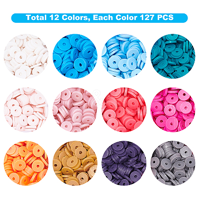 DIY Heishi Bead Stretch Bracelets Making Kits DIY-PH0004-19B-1