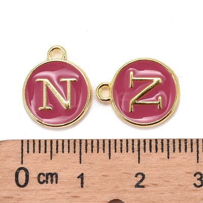 Golden Plated Alloy Enamel Charms X-ENAM-S118-08N-1