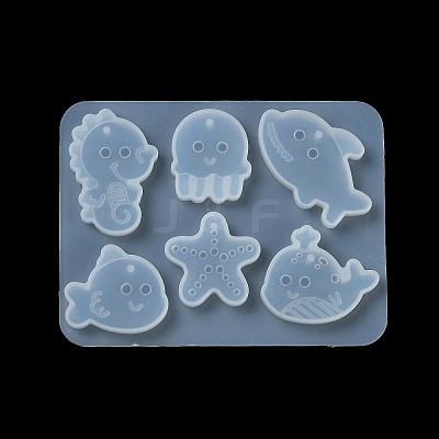 Starfish/Whale/Octopus Pendant DIY Silhouette Silicone Mold X1-DIY-K073-09A-1