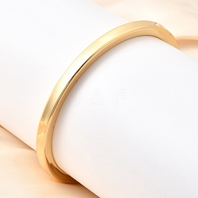 Brass Plain Bangles for Women BJEW-D339-01G-1