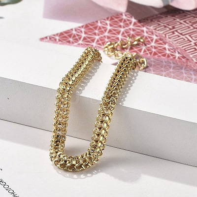 304 Stainless Steel Rope Chain Bracelets for Women BJEW-F488-08G-1