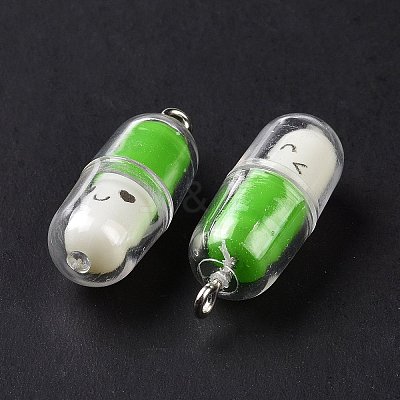 Translucent Plastic Pendants X-KY-L006-29D-1