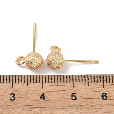 Brass Stud Earring Findings KK-R164-05B-G-1