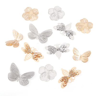 DIY Brass Pendant and Connector Charms Findings Kits DIY-TA0013-46-1