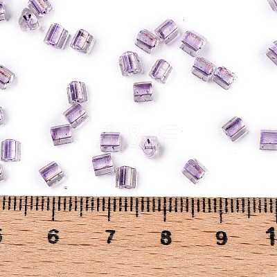 6/0 Transparent Inside Colours Glass Seed Beads SEED-N006-003L-1