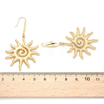 Sun 304 Stainless Steel Dangle Earrings X-EJEW-C142-10G-1