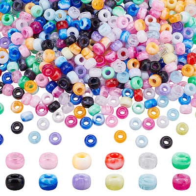 1440Pcs 12 Colors Acrylic and Resin Beads KY-GO0001-11-1