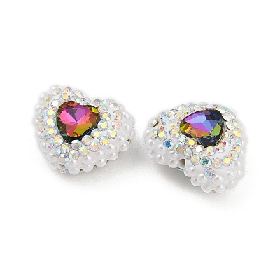 Polymer Clay Glass Rhinestone Beads CLAY-NH0001-13H-1
