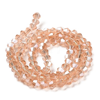 Transparent Electroplate Glass Beads Strands GLAA-F029-2mm-A15-1