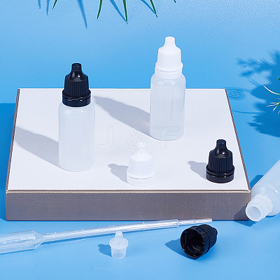 10Pcs 2 Styles PE Plastic Refillable Bottles AJEW-GF0013-39B-1