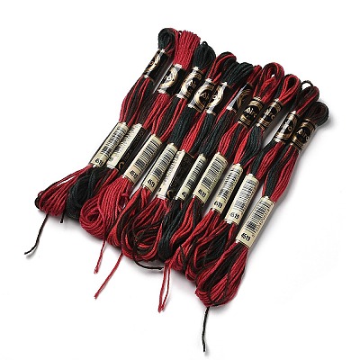 10 Skeins 6-Ply Polyester Embroidery Floss OCOR-K006-A05-1