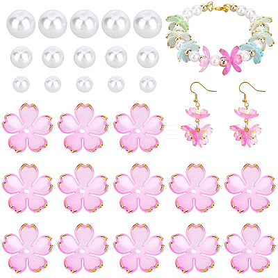 120Pcs Acrylic Bead Caps OACR-PA0002-13A-1