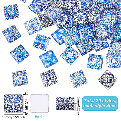 4 Bags Glass Cabochons GGLA-PH0001-75B-1