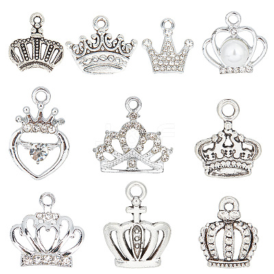 60Pcs 10 Style Alloy Pendants FIND-SC0005-21-1